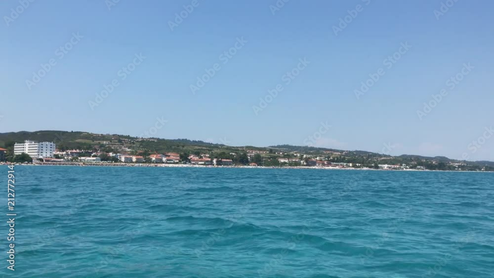 Cruise on the sea with paddle boat Cruise on the sea with paddle boat