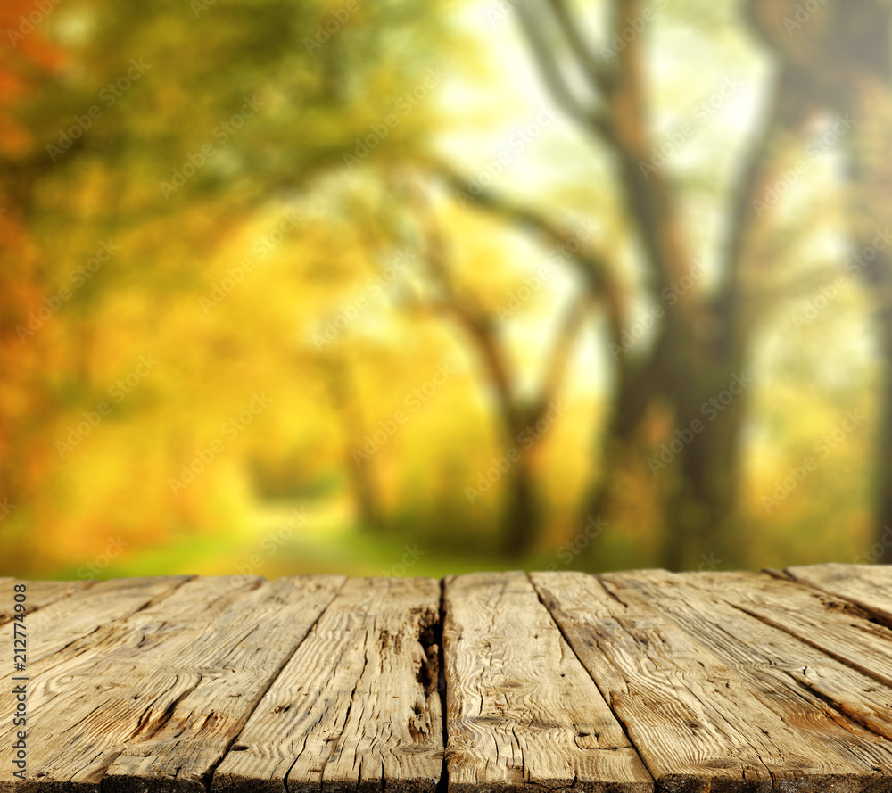 Table background and autumn time Table background and autumn time