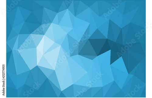 Abstract blue tone triangle polygon background vector illustration.
