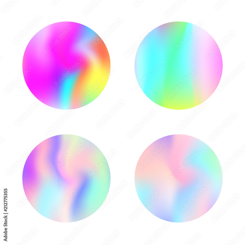 Hologram abstract backgrounds set. Futuristic Gradient backdrop with hologram. 90s, 80s retro style. Iridescent graphic template for brochure, flyer, poster, wallpaper, mobile screen. Hologram abstract backgrounds set. Futuristic Gradient backdrop with hologram. 90s, 80s retro style. Iridescent graphic template for brochure, flyer, poster, wallpaper, mobile screen.