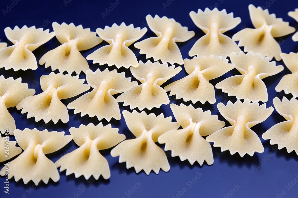 raw dry vermicelli pasta closeup raw dry vermicelli pasta closeup