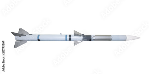 Obraz na plátně Guided missile isolated on white