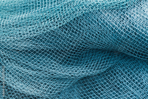 Slika na platnu Old Blue fishing net folded
