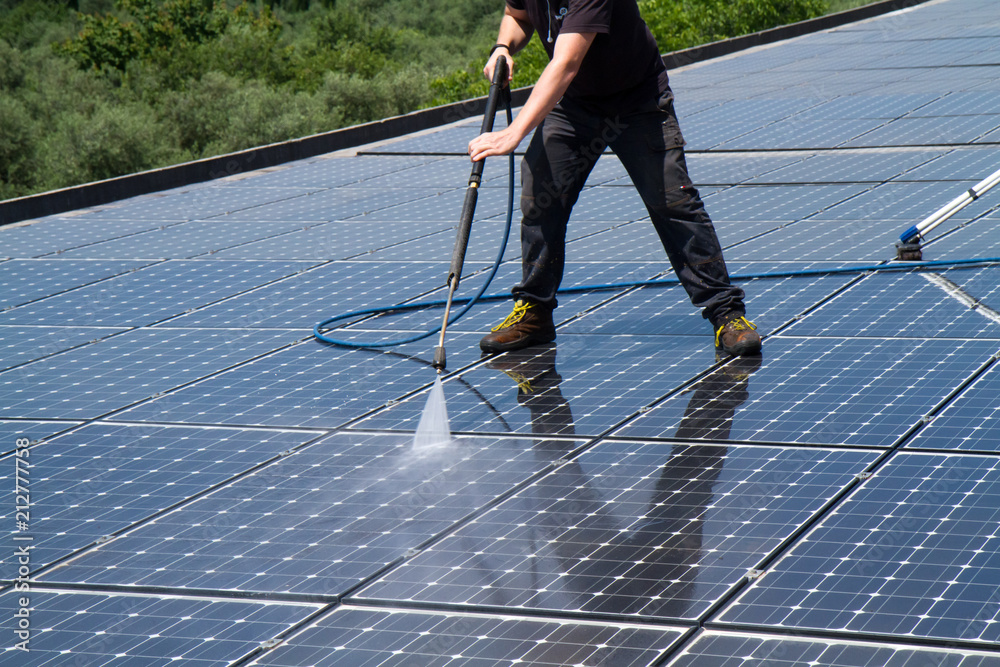 washing and cleaning photovoltaic panels