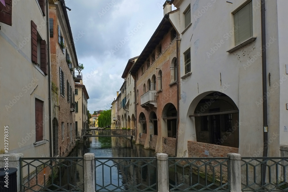 Treviso city, Italy, also known as Small Venezia, and its canals