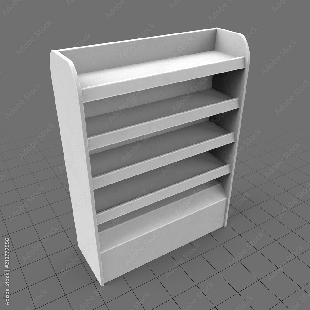 Point of sale shelves Stock 3D asset Adobe Stock