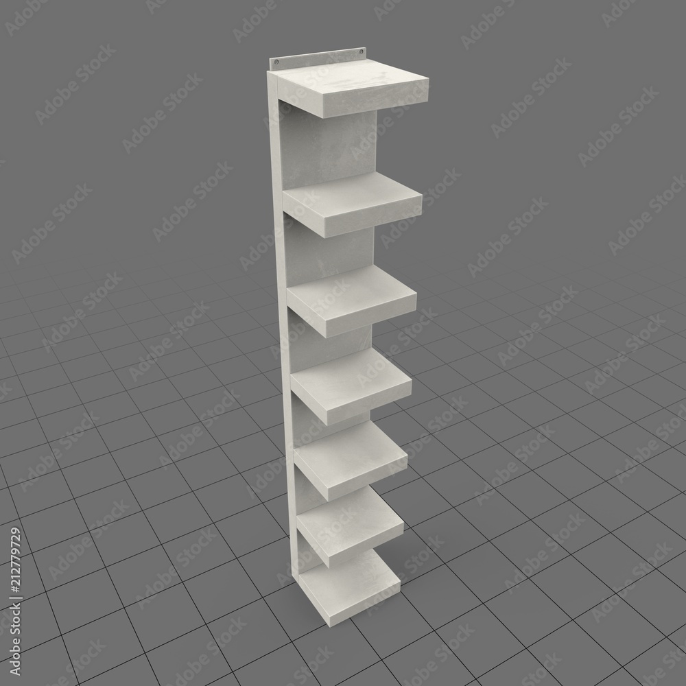 Tall display shelves Stock 3D asset Adobe Stock