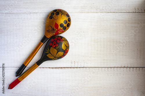 Wooden Russian spoon photo