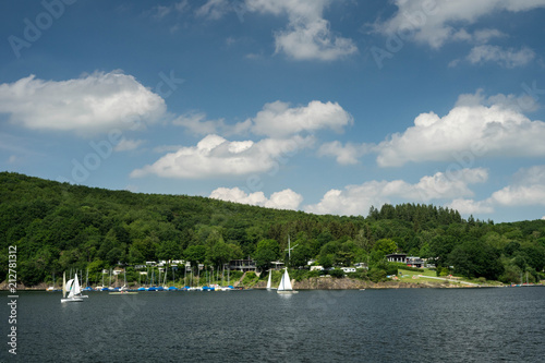Wallpaper Mural Lake trip in Rurberg, Simmerath, North Rhine Westphalia, in the Eifel National Park in Germany Torontodigital.ca