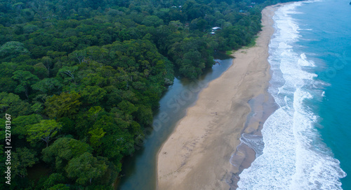 Aerial Image in Costa Rica at the Caribbean in Puerto Viejo