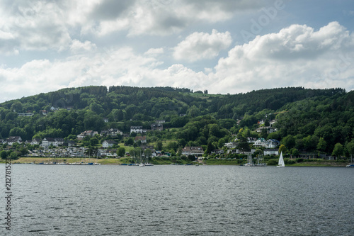 Wallpaper Mural Lake trip in Rurberg, Simmerath, North Rhine Westphalia, in the Eifel National Park in Germany Torontodigital.ca