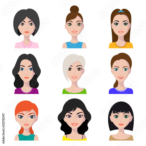 Female characters set