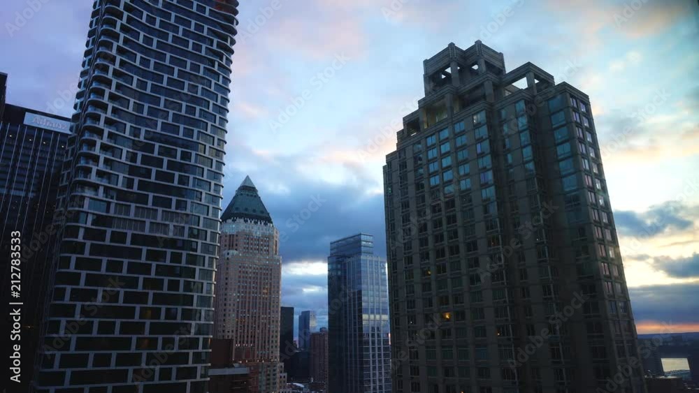 Timelapse of buildings with clouds in Midtown Manhattan. New York City, United States of America. Timelapse of buildings with clouds in Midtown Manhattan. New York City, United States of America.