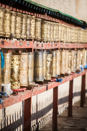 Buddhist prayer drums