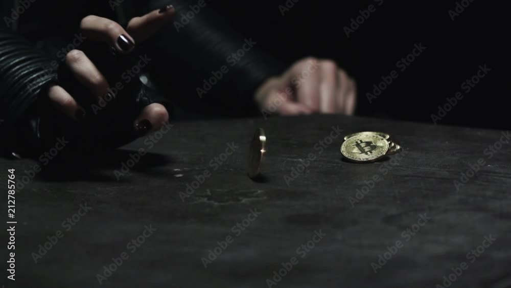 Spinning Bitcoin slow motion