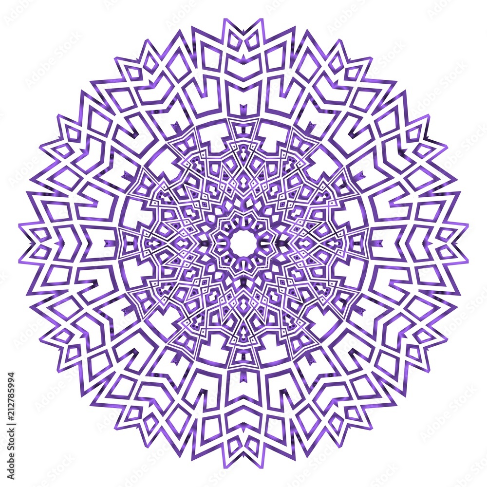 Colored Mandala. Vintage decorative elements. Hand drawn background. vector illustration.