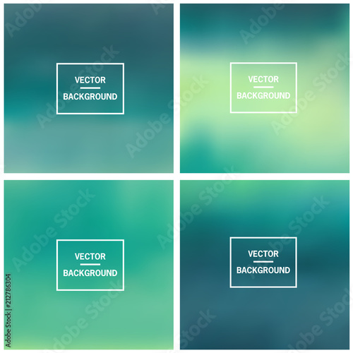 Abstract colorful blurred vector backgrounds. Elements for your website or presentation.