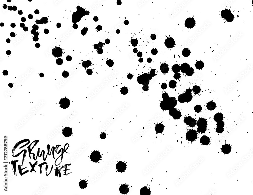 Handdrawn grunge texture. Abstract ink drops background. Black and white grunge illustration. Vector watercolor artwork pattern. Handdrawn grunge texture. Abstract ink drops background. Black and white grunge illustration. Vector watercolor artwork pattern.