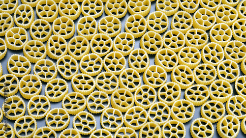 raw dry vermicelli pasta closeup