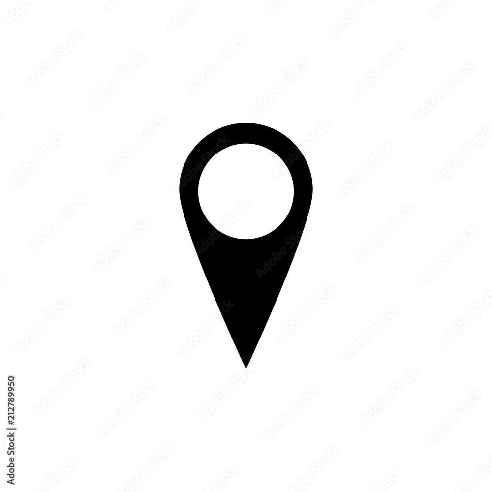 Pin icon vector. Location sign Isolated. Navigation map, gps, direction, place, compass, contact, search concept icon Pin icon vector. Location sign Isolated. Navigation map, gps, direction, place, compass, contact, search concept icon