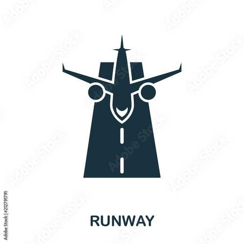 Runway icon. Line style icon design. UI. Illustration of runway icon. Pictogram isolated on white. Ready to use in web design, apps, software, print.