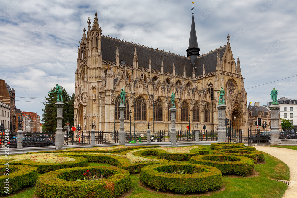 Brussels. The Church of Our Lady of Victories in the Sablon.