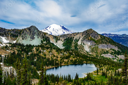 Crystal lake. Mountains landscape.