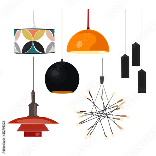floor lamps. lamps interior design elements. ceiling pendant lamp. 