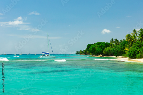 The sunny tropical Caribbean island of Barbados