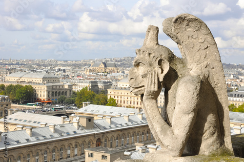 View of Paris with Gargoyle, from an observation point in Notre Dame © Paolo