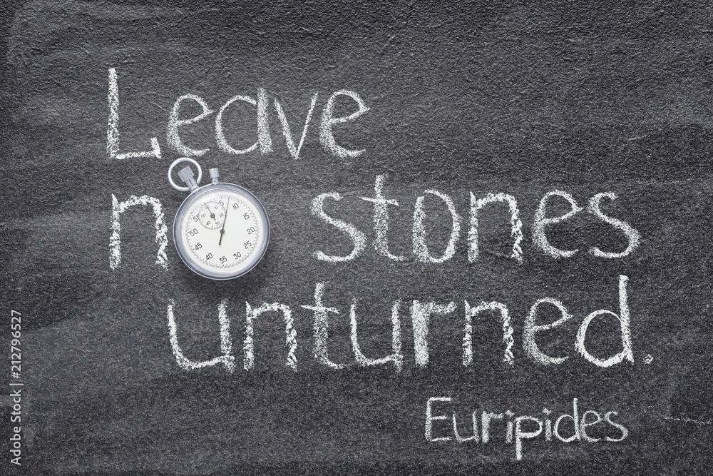 Fototapeta premium no stone unturned