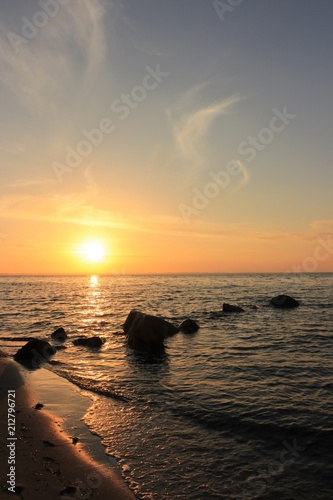 beautiful seascape concept burial at sea