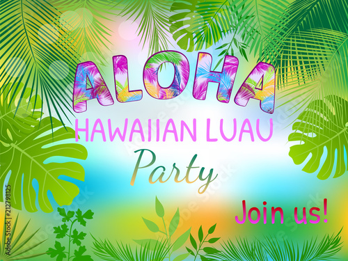 Aloha Hawaii. Best creative design for poster, flyer, presentation. Vector background.