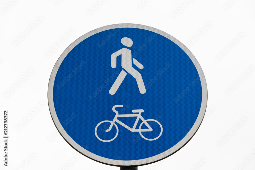 road sign pedestrian and bicyclist road sign pedestrian and bicyclist