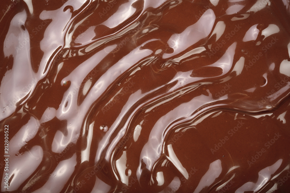 Melted chocolate swirl as a background closeup Melted chocolate swirl as a background closeup
