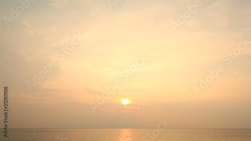 sunrise on the beach with reflection in the tropical sea, high definition, Full HD, 1920x1080