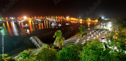 Beautiful View of  La Guaira, Venezuela at night photo