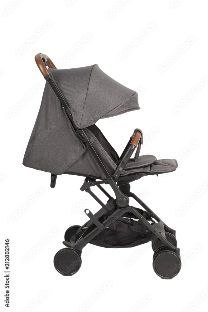 A stroller on a white background, modern design. A stroller on a white background, modern design.