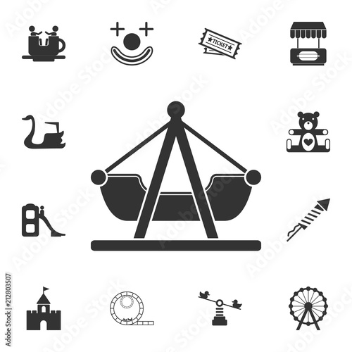swing boat icon. Detailed set of attractions. Isolated on white background. Premium graphic design. One of the collection icons for websites, web design, mobile app