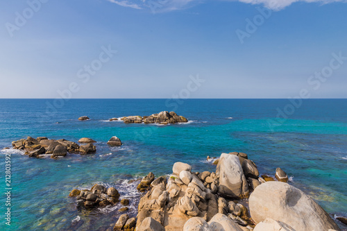 A view in Tayrona National Park in Colombia