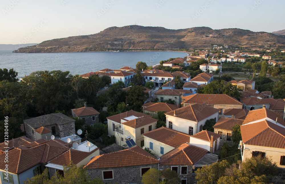 landscape of petra,lesvos,greece