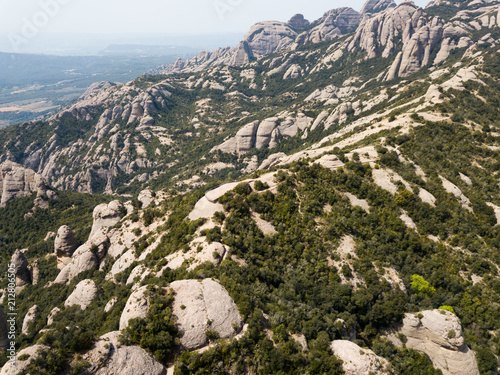 View from drone on Montserrat, Spain
