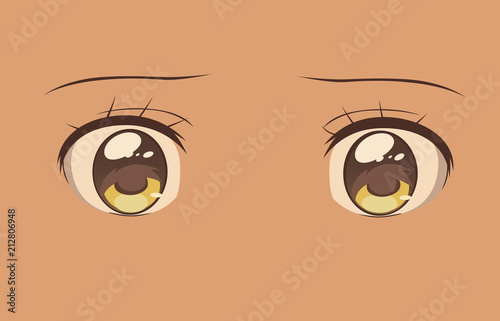 brown girl eyes for illustration