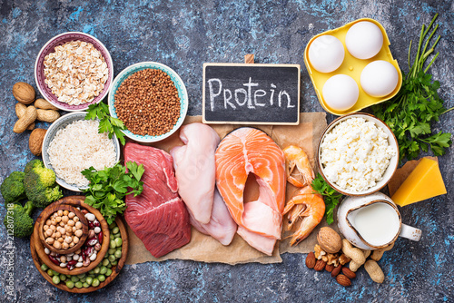 Healthy food high in protein photo