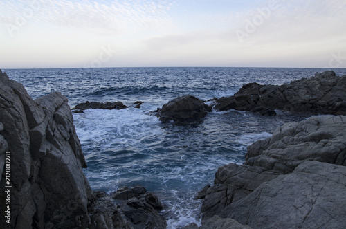 Sunset on the Mediterranean coast