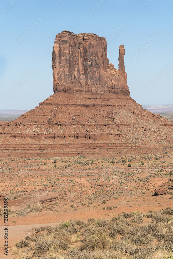 Monument valley buttes Panoramic grand view of the buttes and mesas found in the Monument Valley in Utah and Arizona, USA