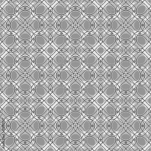  Modern stylish texture. Repeating geometric background with made of circles and wavy lines.