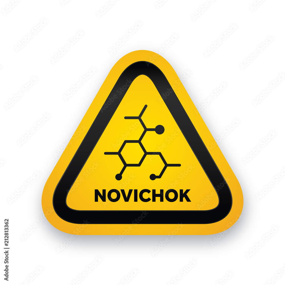 Novichock chemical nerve agent warning icon Novichock chemical nerve agent warning icon