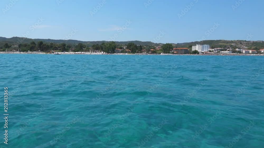 Cruise on the sea with paddle boat