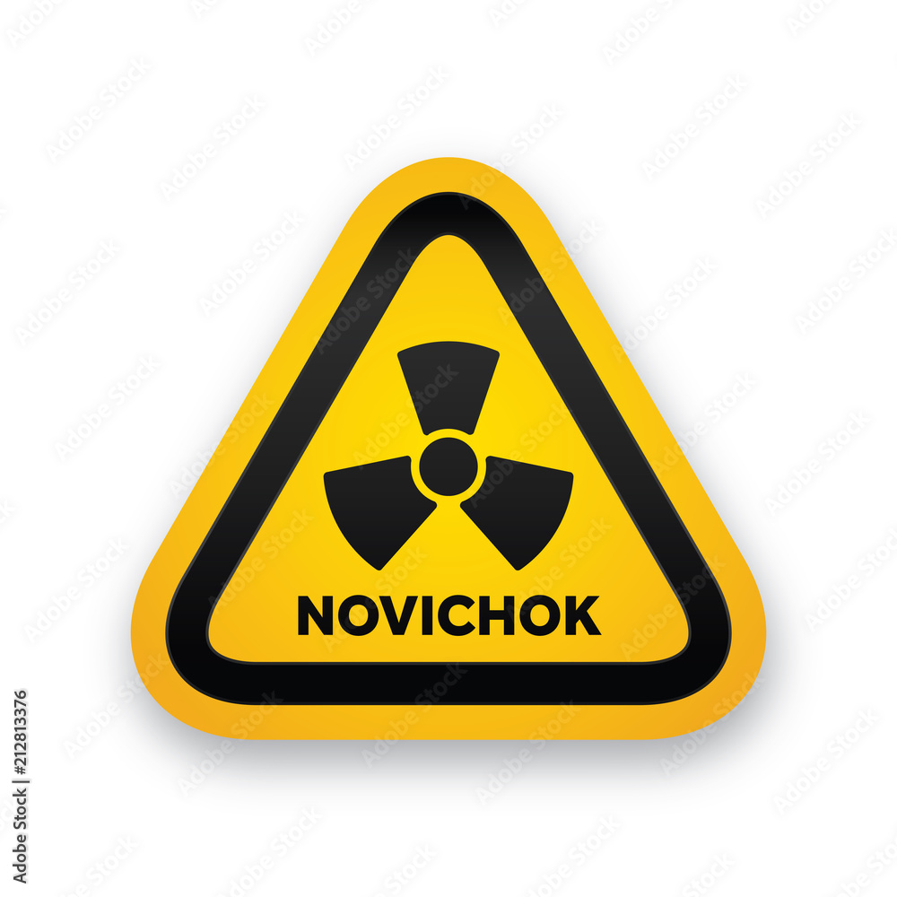 Novichock chemical nerve agent warning icon Novichock chemical nerve agent warning icon
